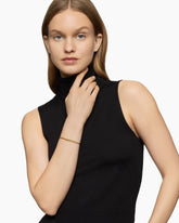 Classic Cablespira® Station Bracelet in 18K Yellow Gold with Diamonds, 3mm